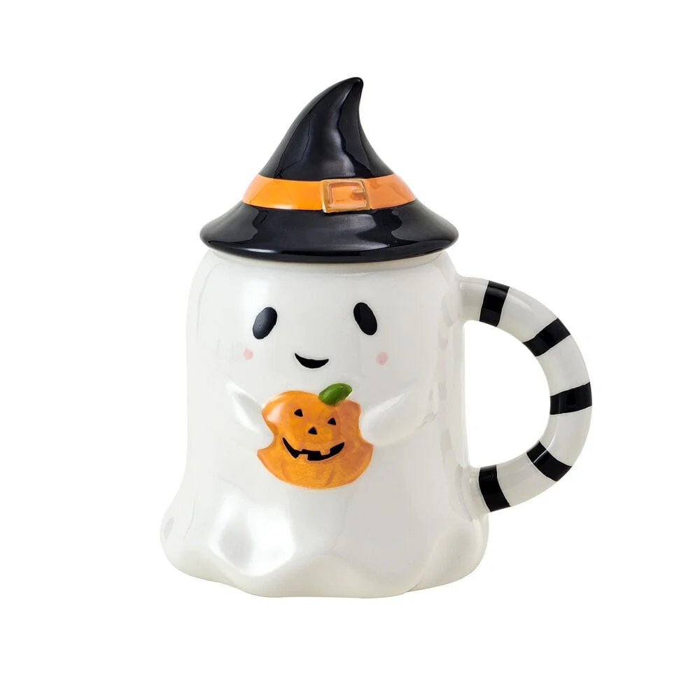 Halloween Ghost Mug with Lid