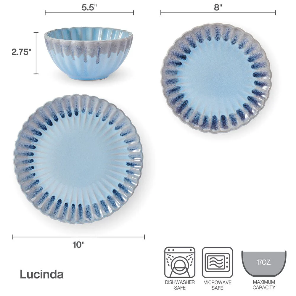 Lucinda 12 Piece Dinnerware Set, Service for 4