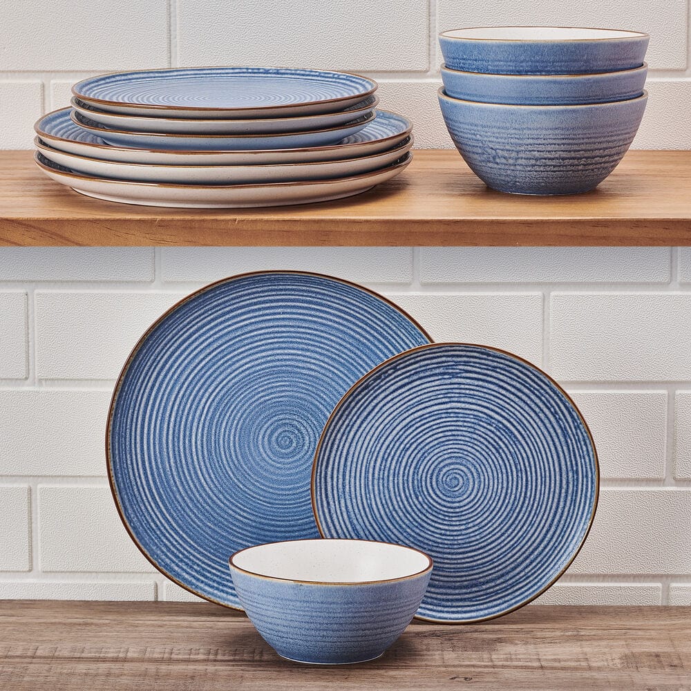 Rowan Blue 12 Piece Set, Service for 4
