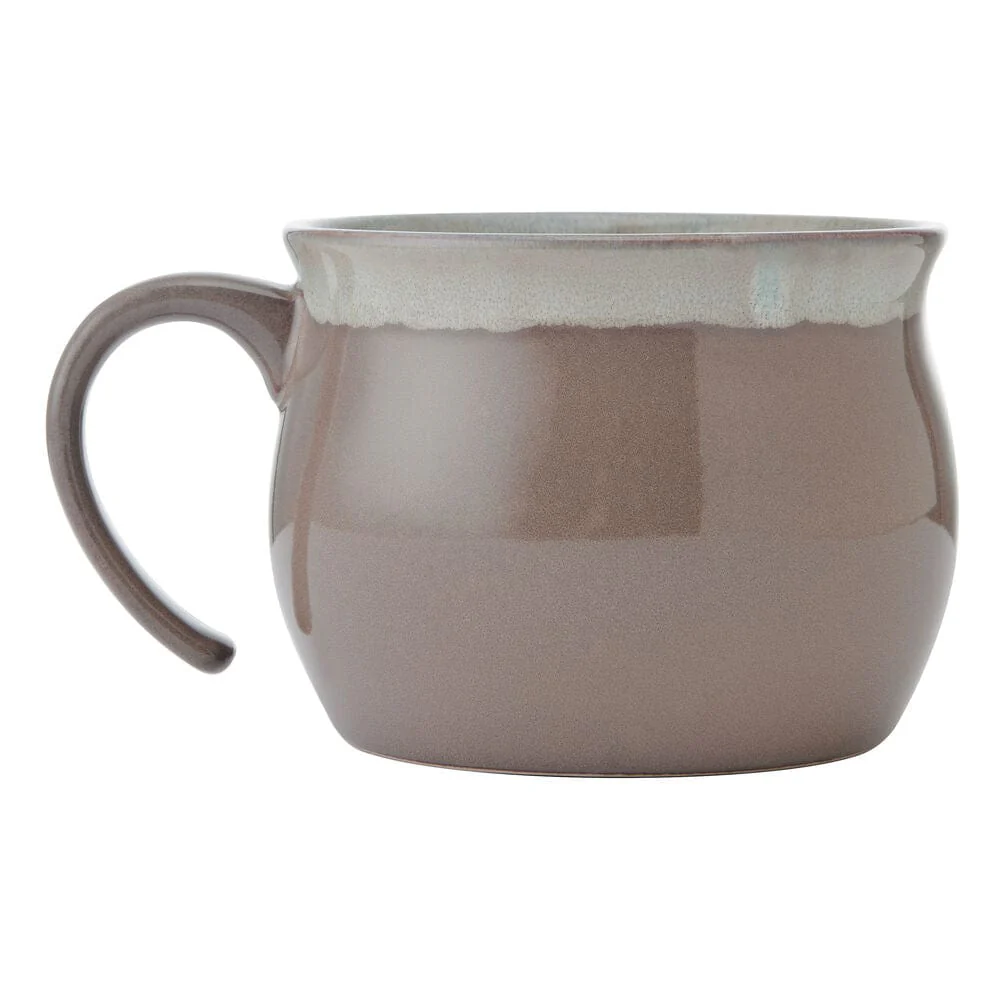 Brown Banded Jumbo Soup Mug
