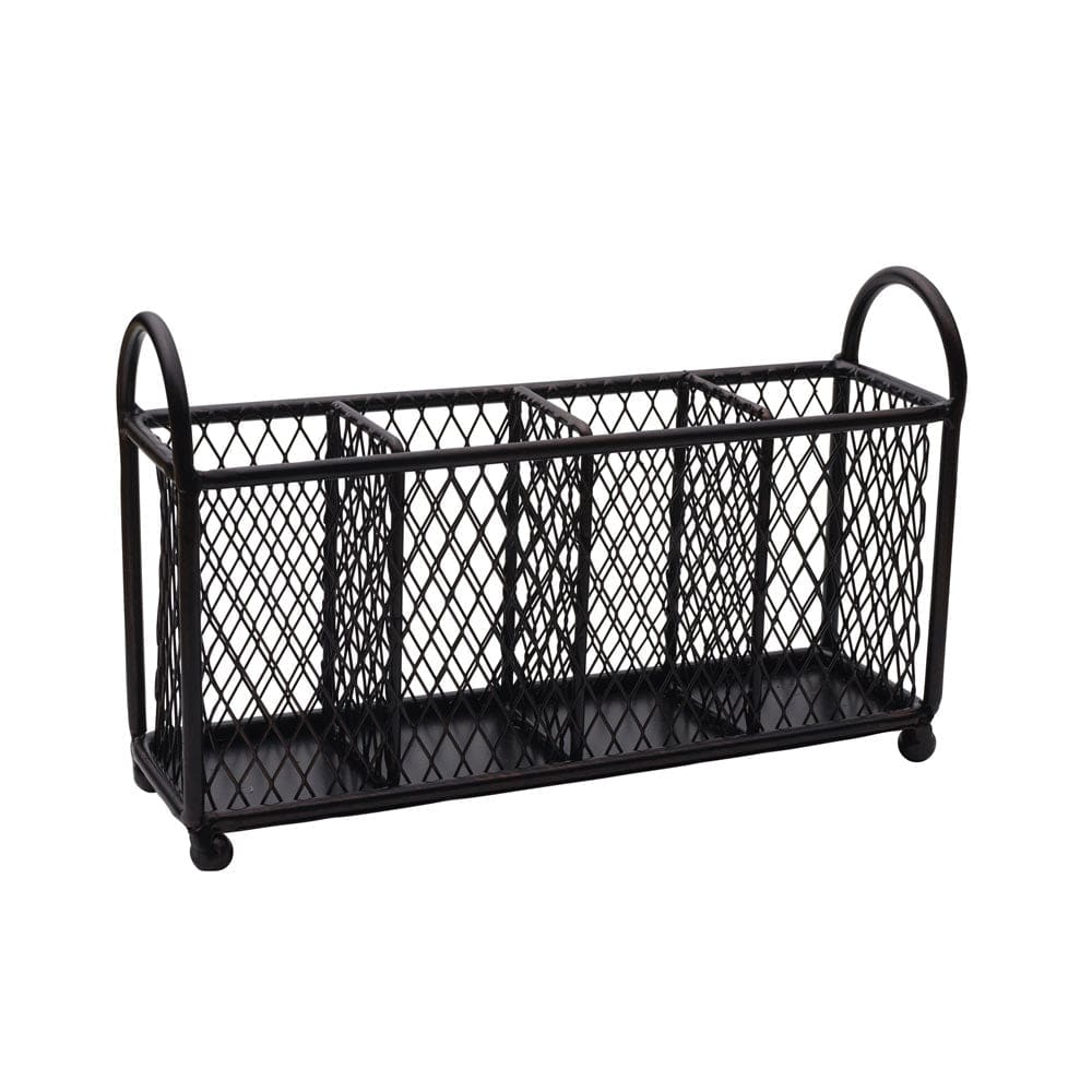 Satin Danford 24 Piece Flatware Set with Wire Caddy, Service for 6