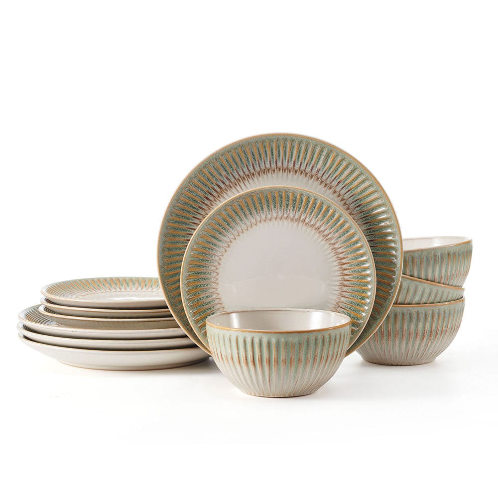 Hensley Green 12 Piece Dinnerware Set, Service for 4