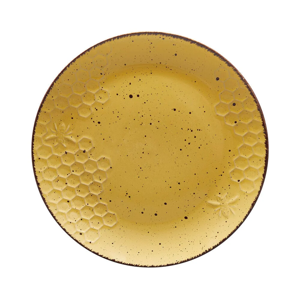 Bumble Bee Yellow 16 Piece Dinnerware Set, Service for 4