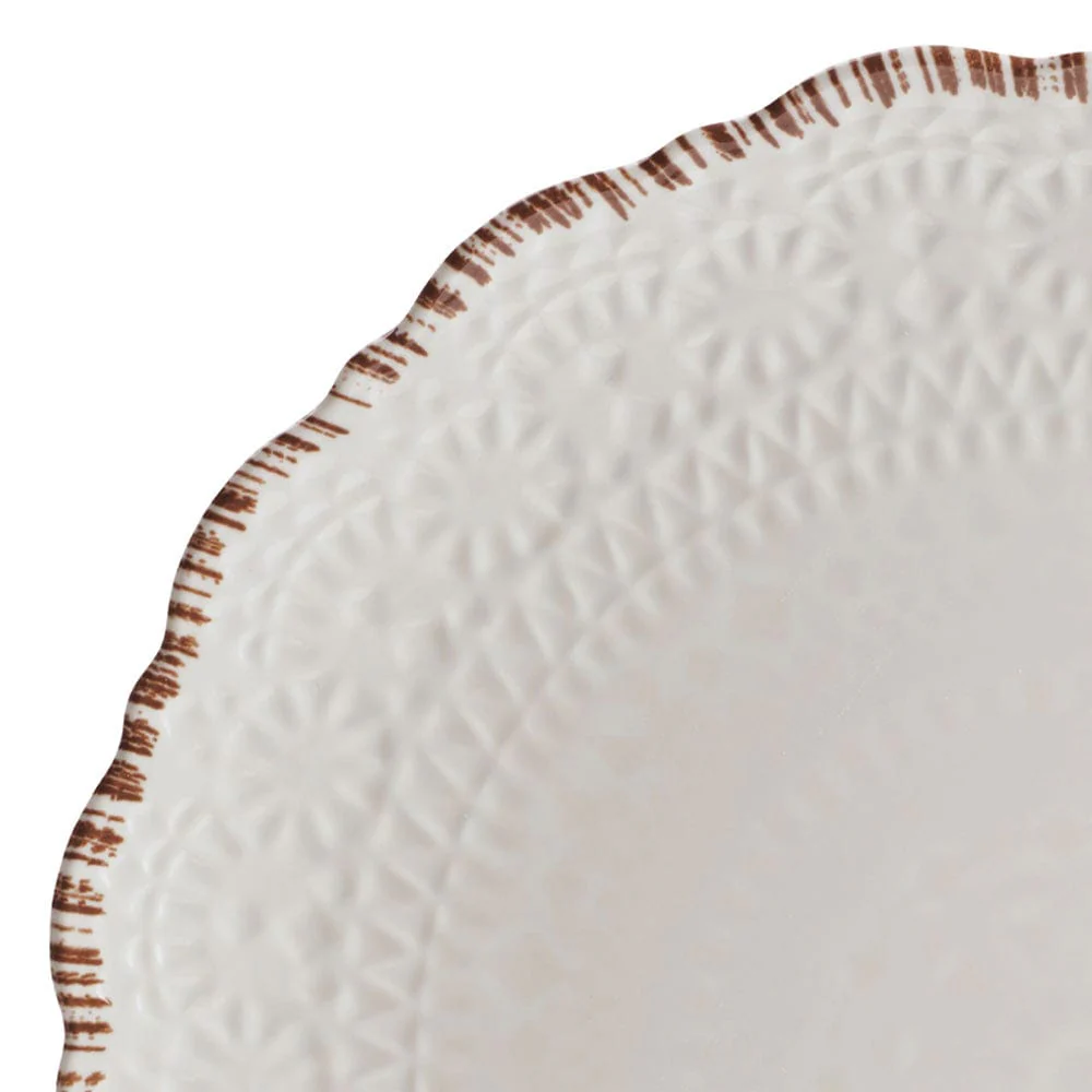 Chateau Cream 12 Piece Outdoor Melamine Dinnerware Set, Service for 4