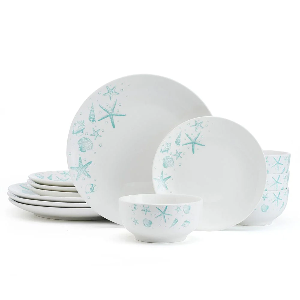 Tahiti 12 Piece Dinnerware Set, Service for 4