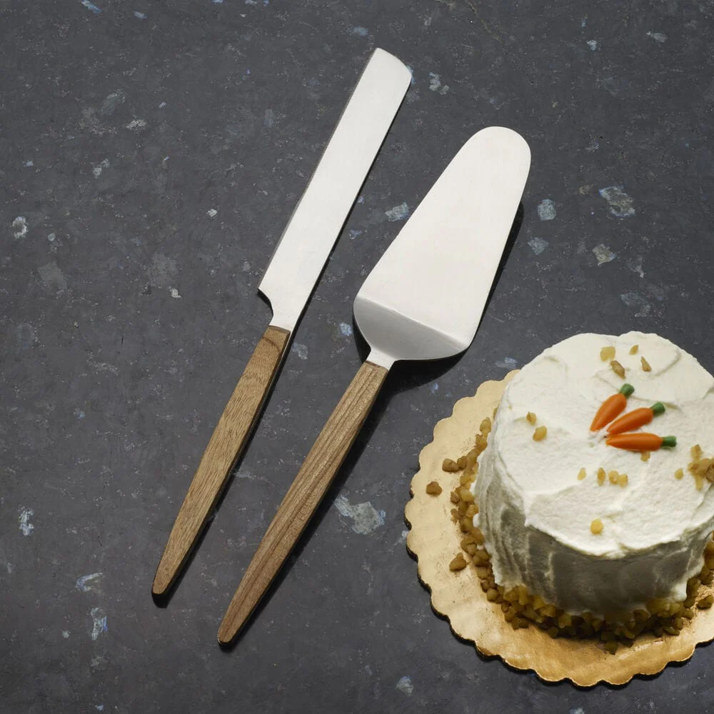 Acacia Wood Handle Cake Knife