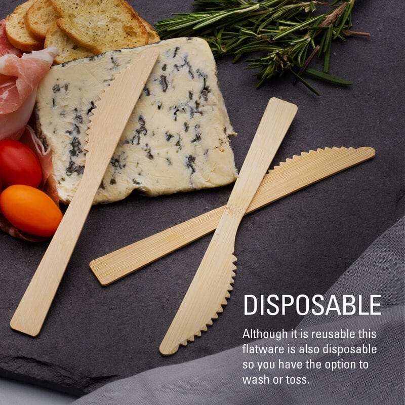 Let's Eat 72 Piece Bamboo Flatware Set