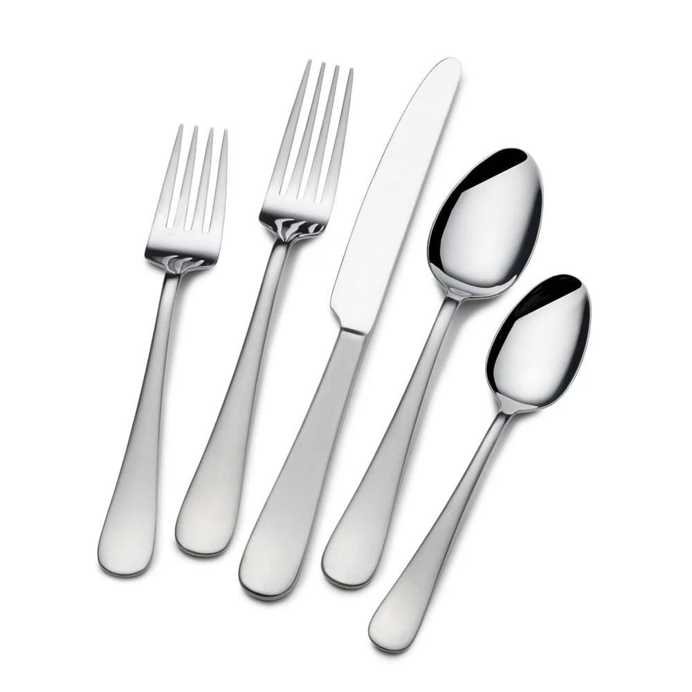 Satin Symmetry 42 Piece Flatware Set, Service for 8