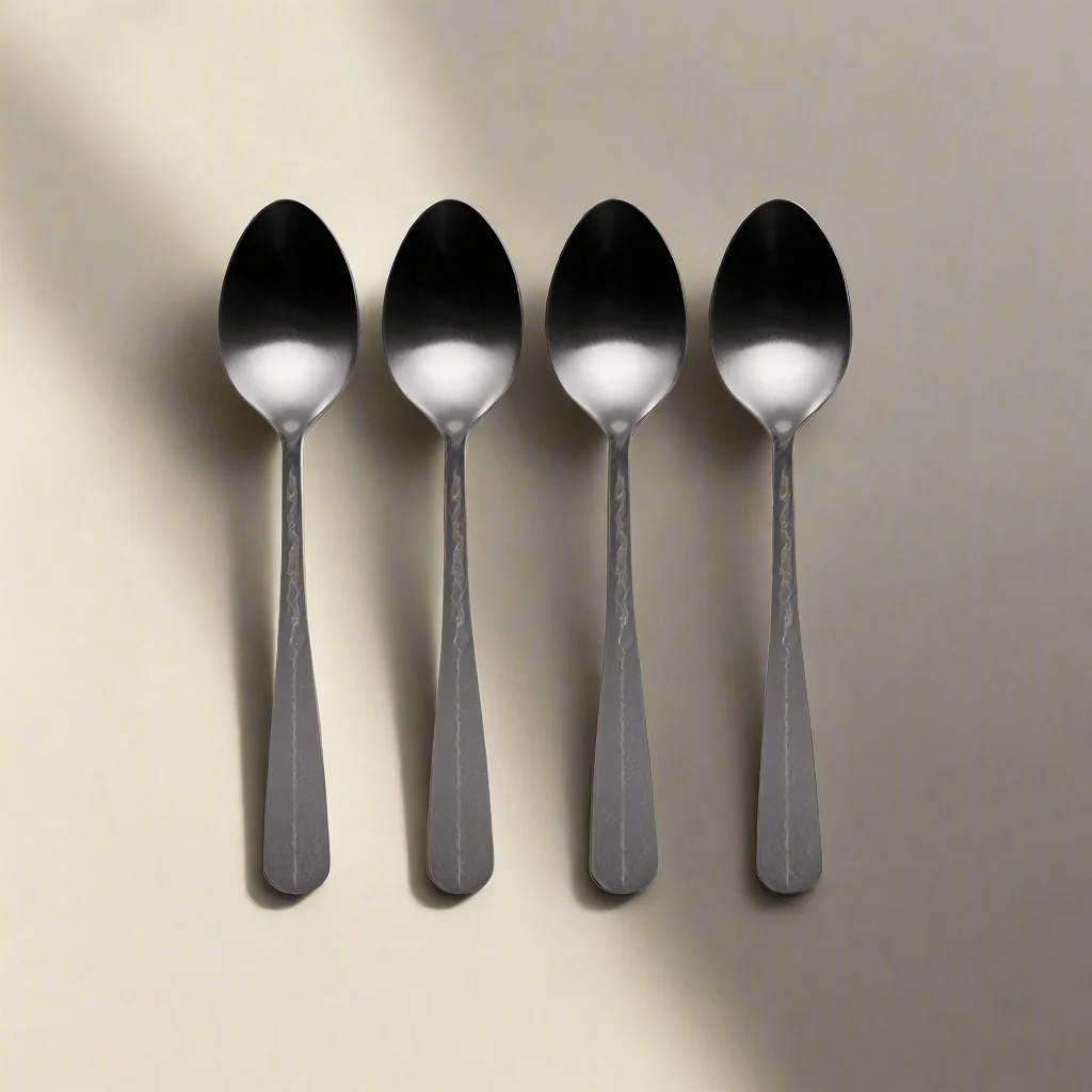 Sable Black Set of 4 Mini Coffee Spoons
