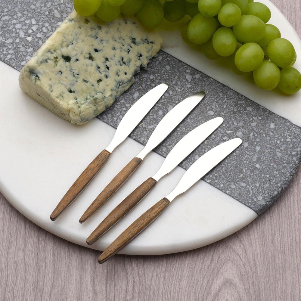 Set of 4 Acacia Wood Spreaders