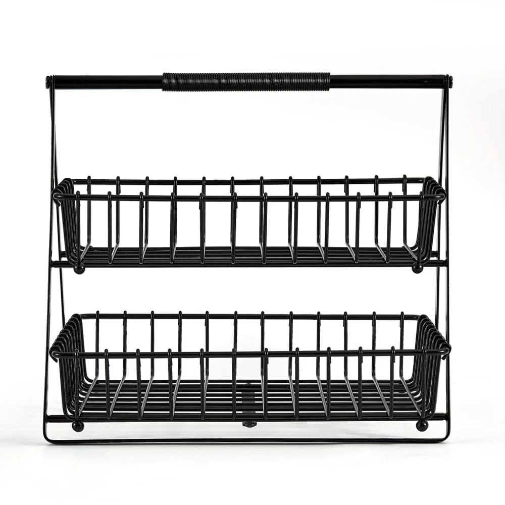 Flax 2 Tier Storage Basket