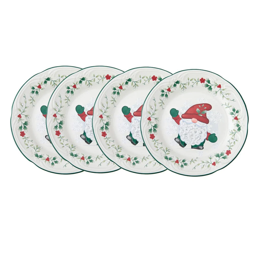 Winterberry® Set of 4 Gnome Salad Plates