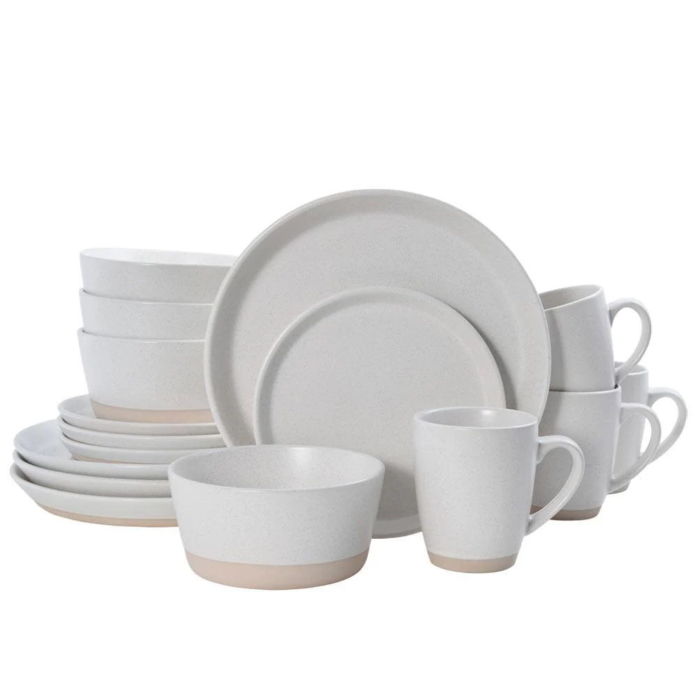 Hudson Beige 16 Piece Dinnerware Set, Service for 4