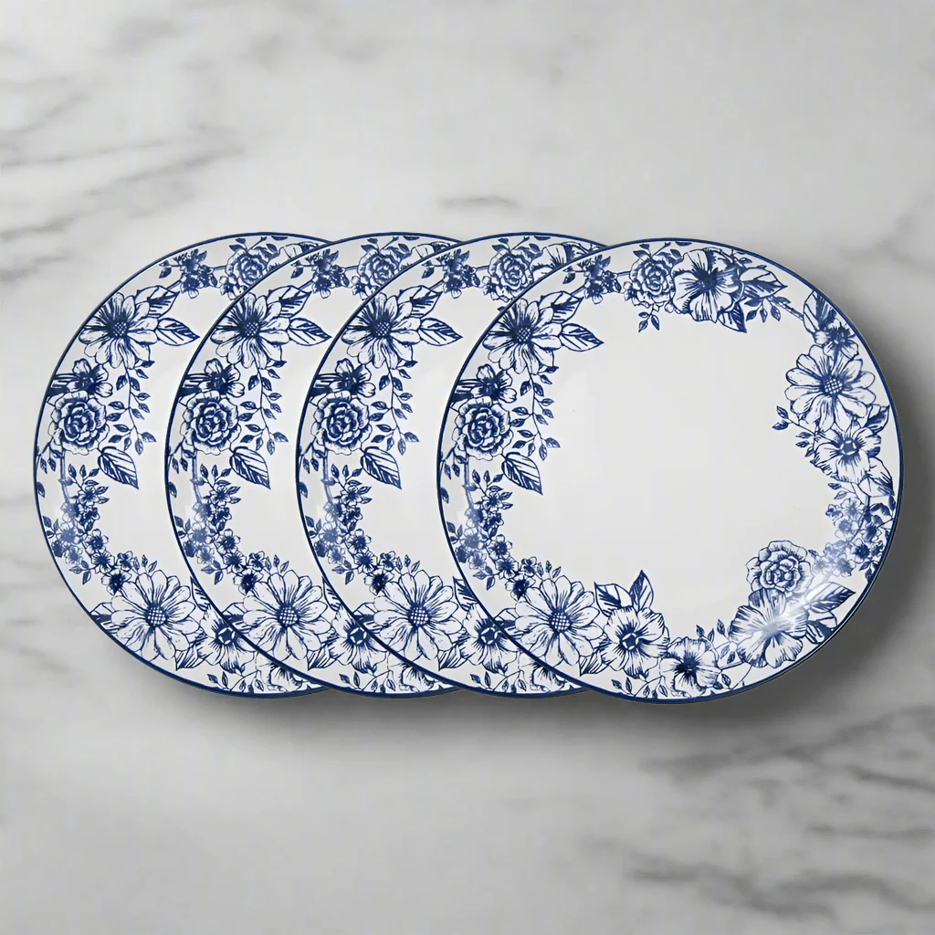 Gabriela Blue Set of 4 Dinner Plates