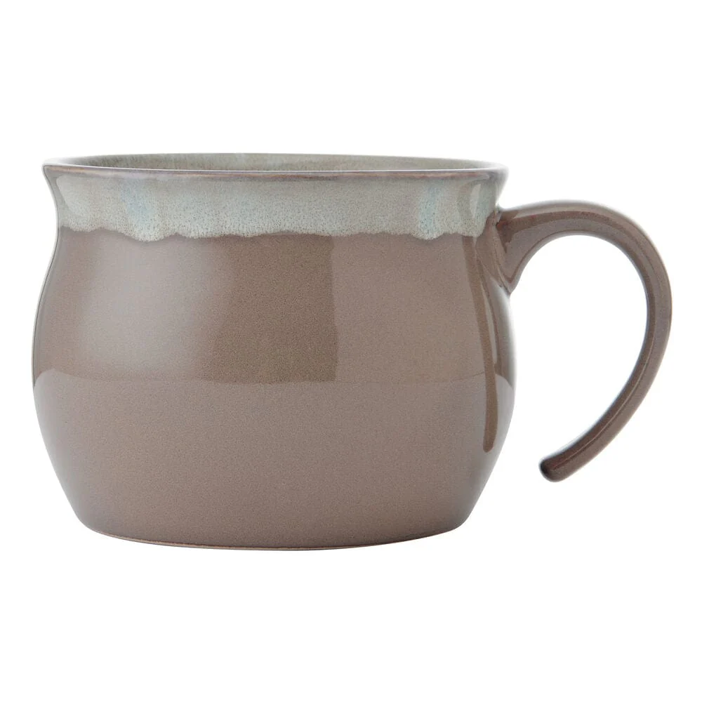 Brown Banded Jumbo Soup Mug