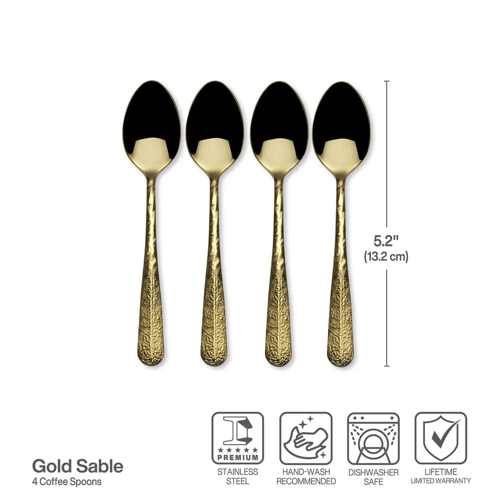 Sable Gold Set of 4 Mini Coffee Spoons