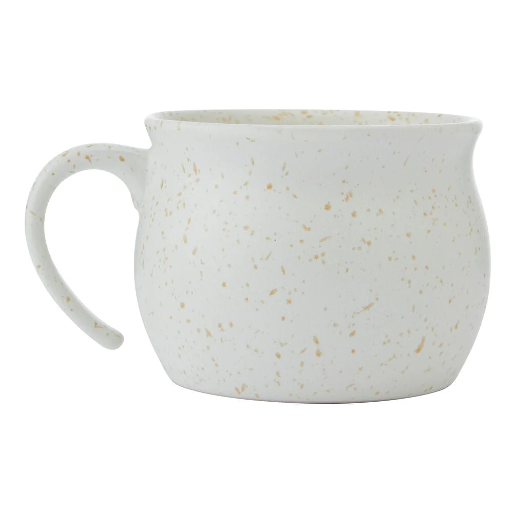 Cream Speckled Jumbo Soup Mug