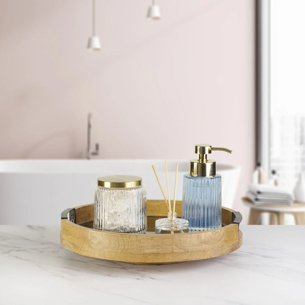 Black Marble Lazy Susan Serve Tray