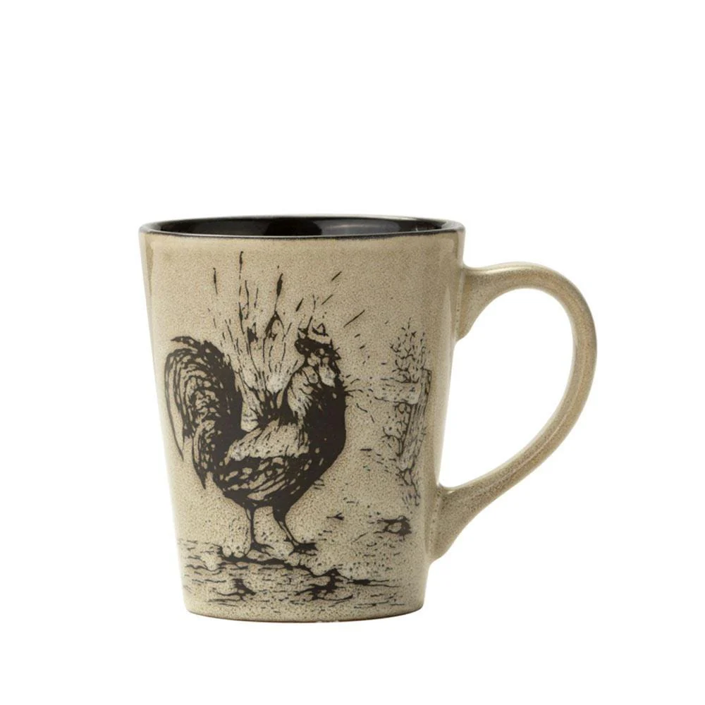 Homespun Rooster 16 Piece Dinnerware Set, Service for 4