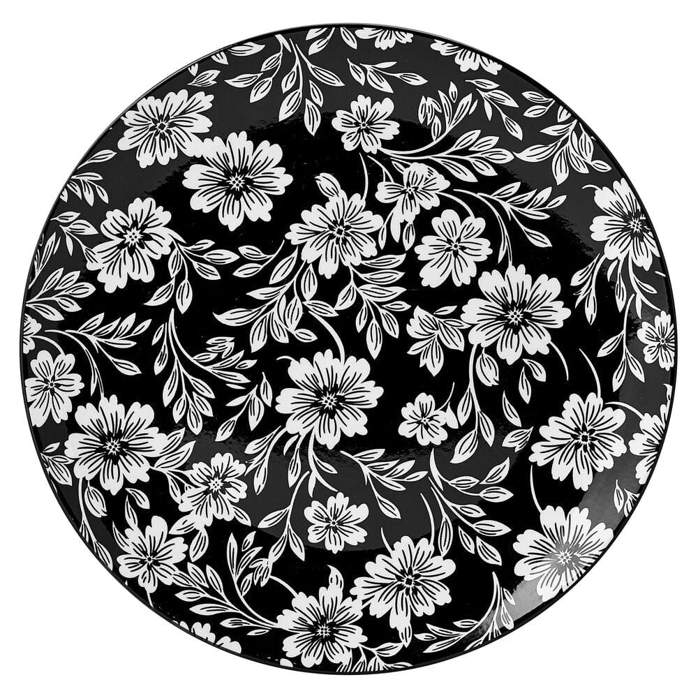 Midnight Blooms 12 Piece Dinnerware Set, Service for 4