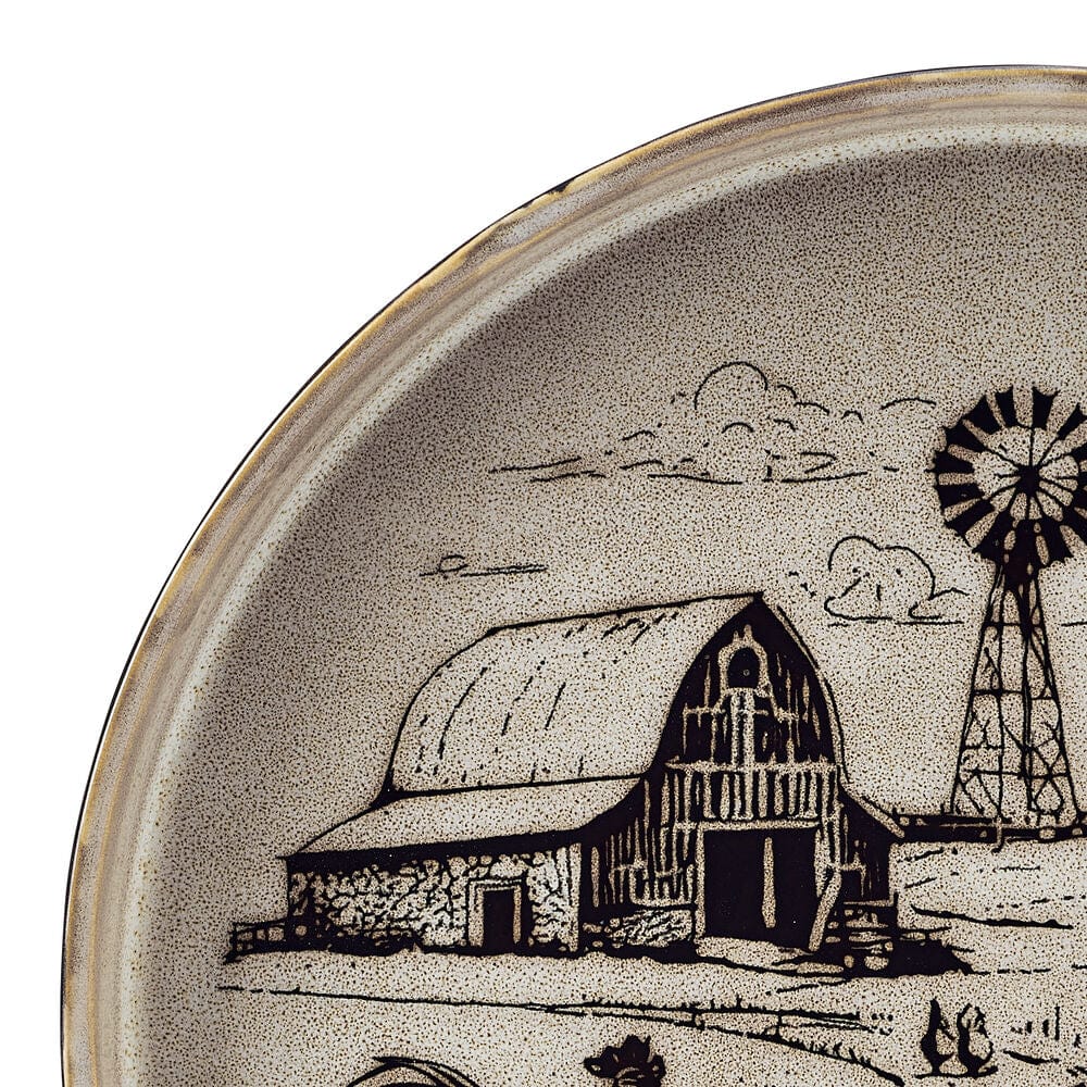 Farmyard Rooster 12 Piece Dinnerware Set, Service for 4