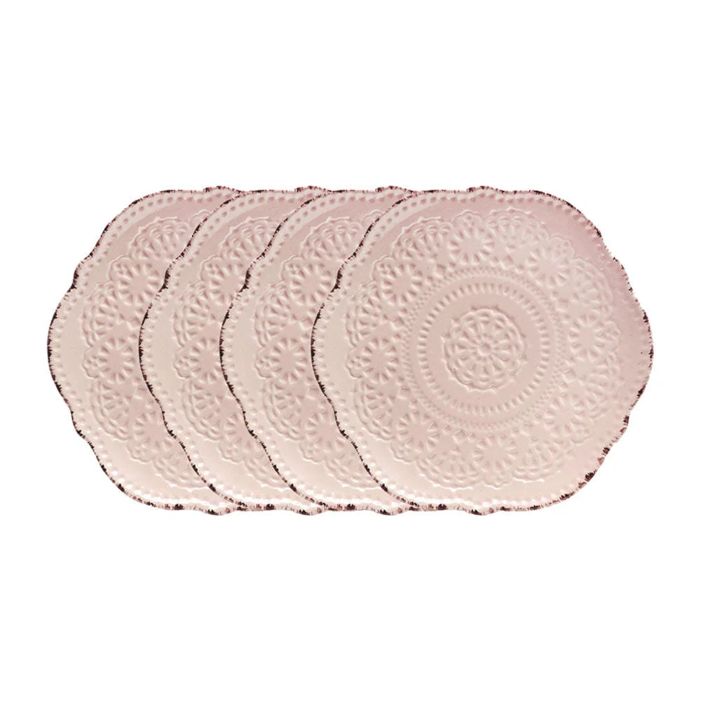 Chateau Pink Set of 4 Salad Plates