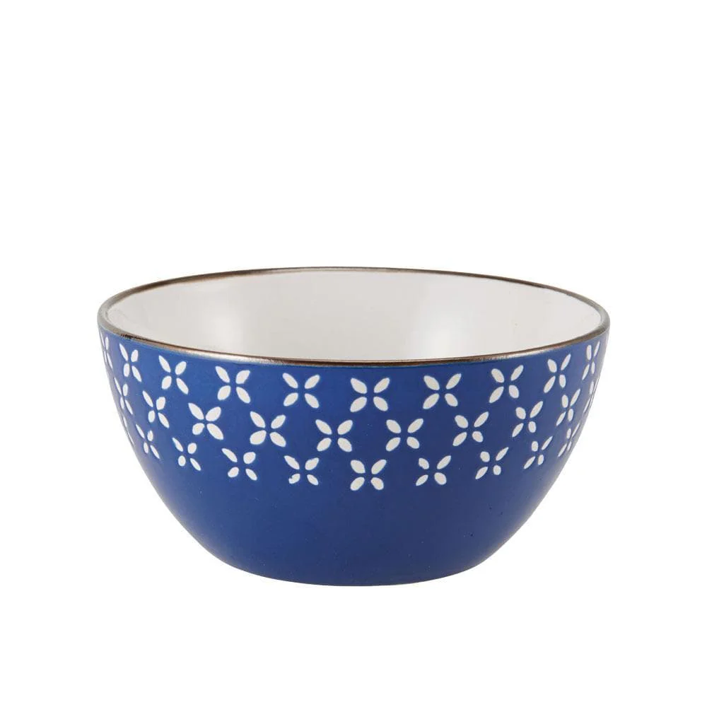 Navy Set of 6 Soup Cereal Bowls, Assorted
