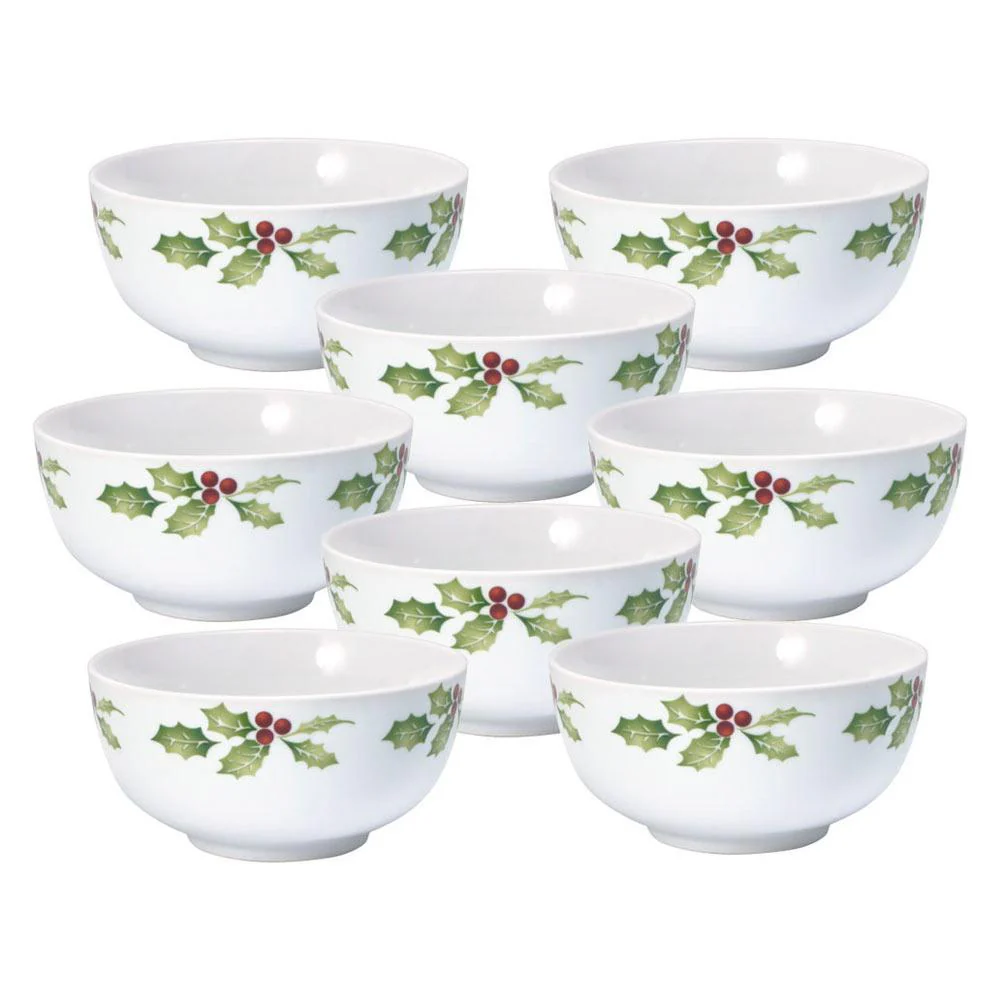 Christmas Day Set of 8 Soup Cereal Bowls