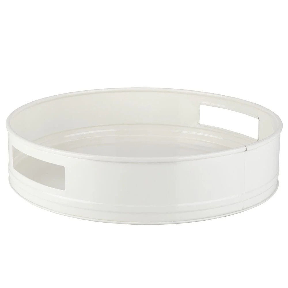 White Metal Serving Tray