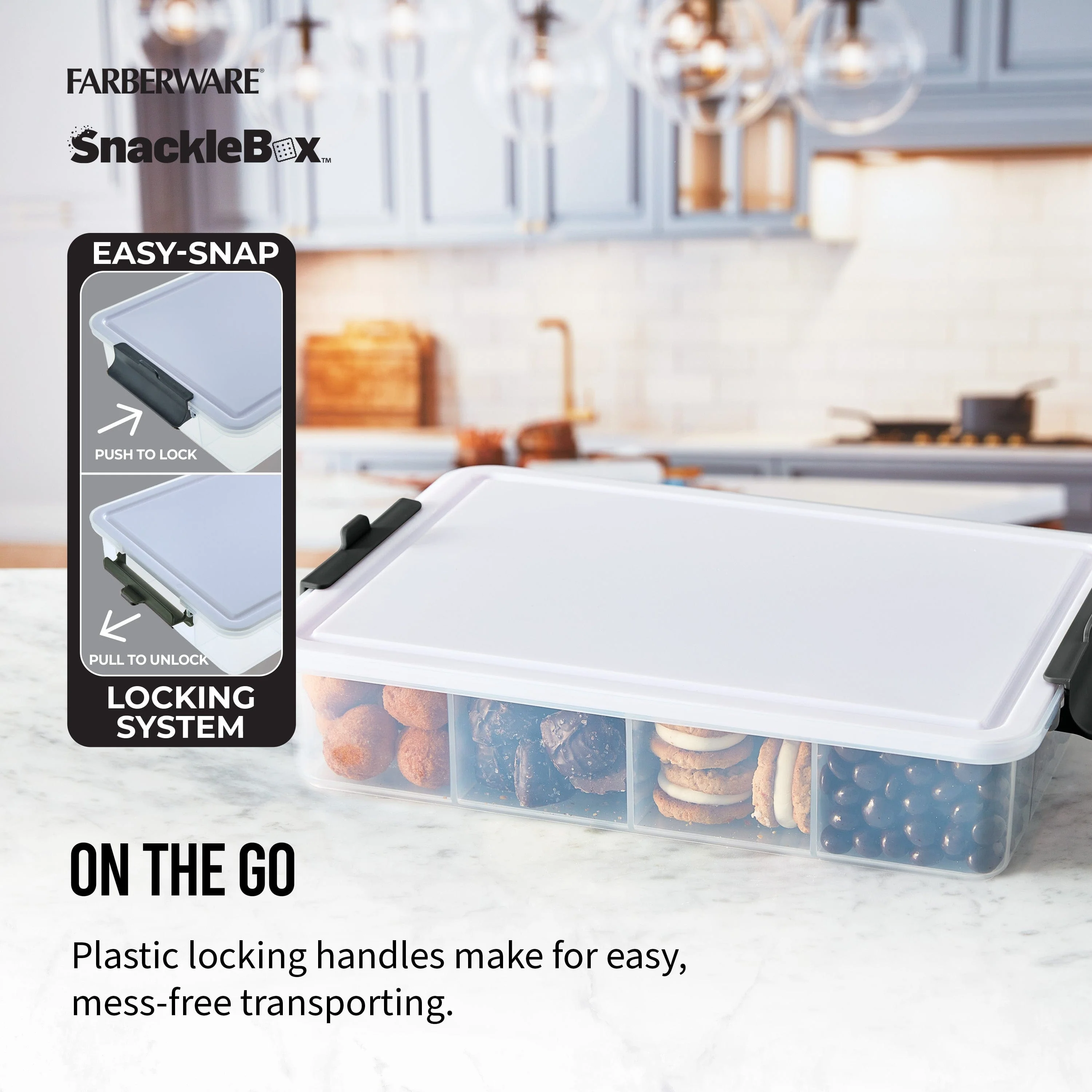 Farberware Build-A-Board ™ Snacklebox with Locking Plastic Cutting Board Lid