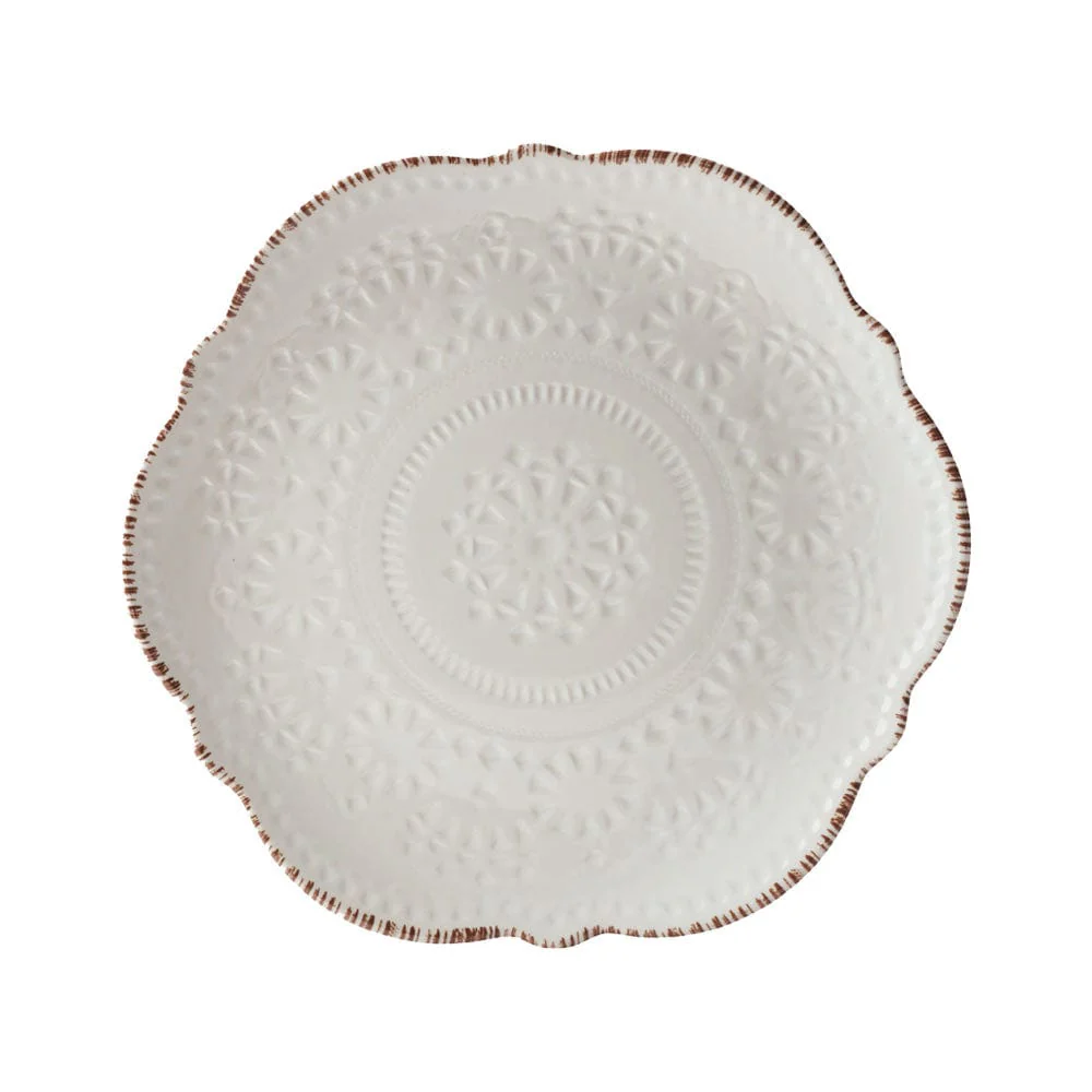 Chateau Cream 12 Piece Outdoor Melamine Dinnerware Set, Service for 4