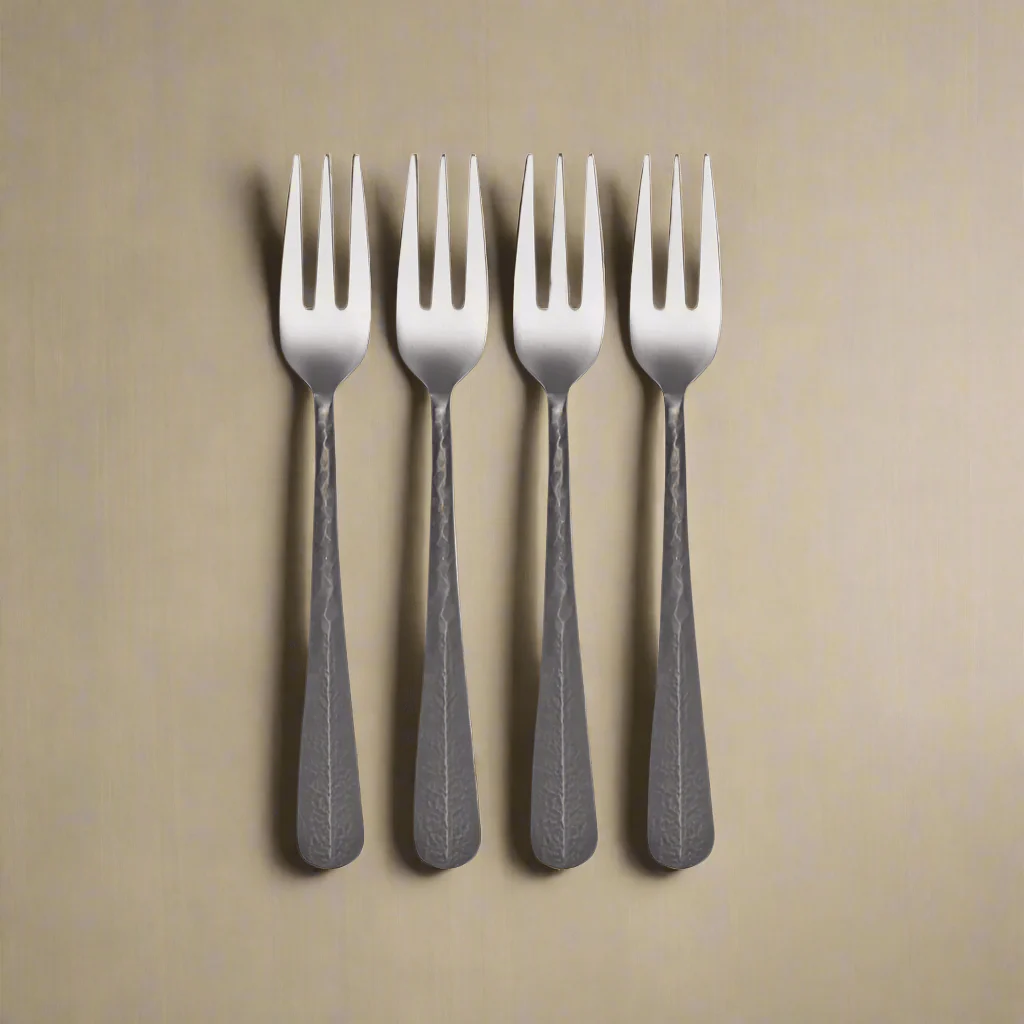 Sable Black Set of 4 Appetizer Forks
