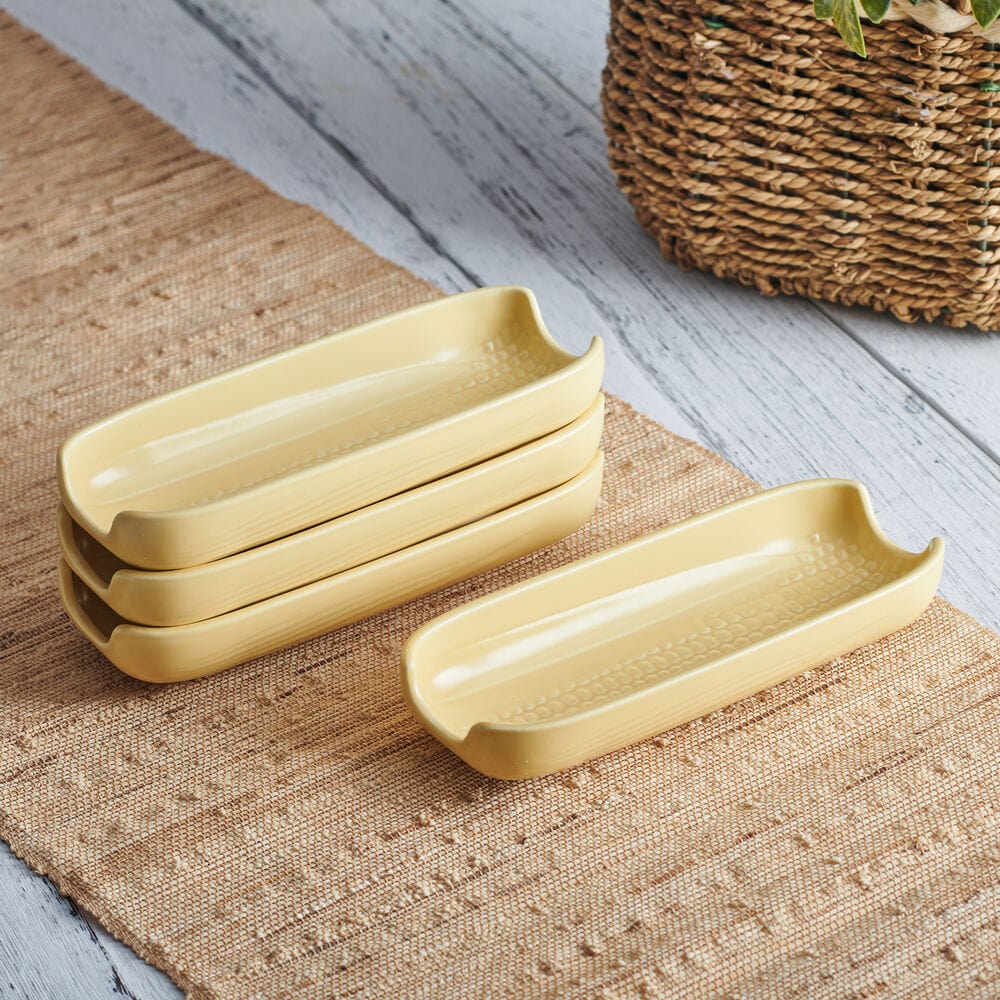 Callie Yellow Set of 4 Corn Dishes