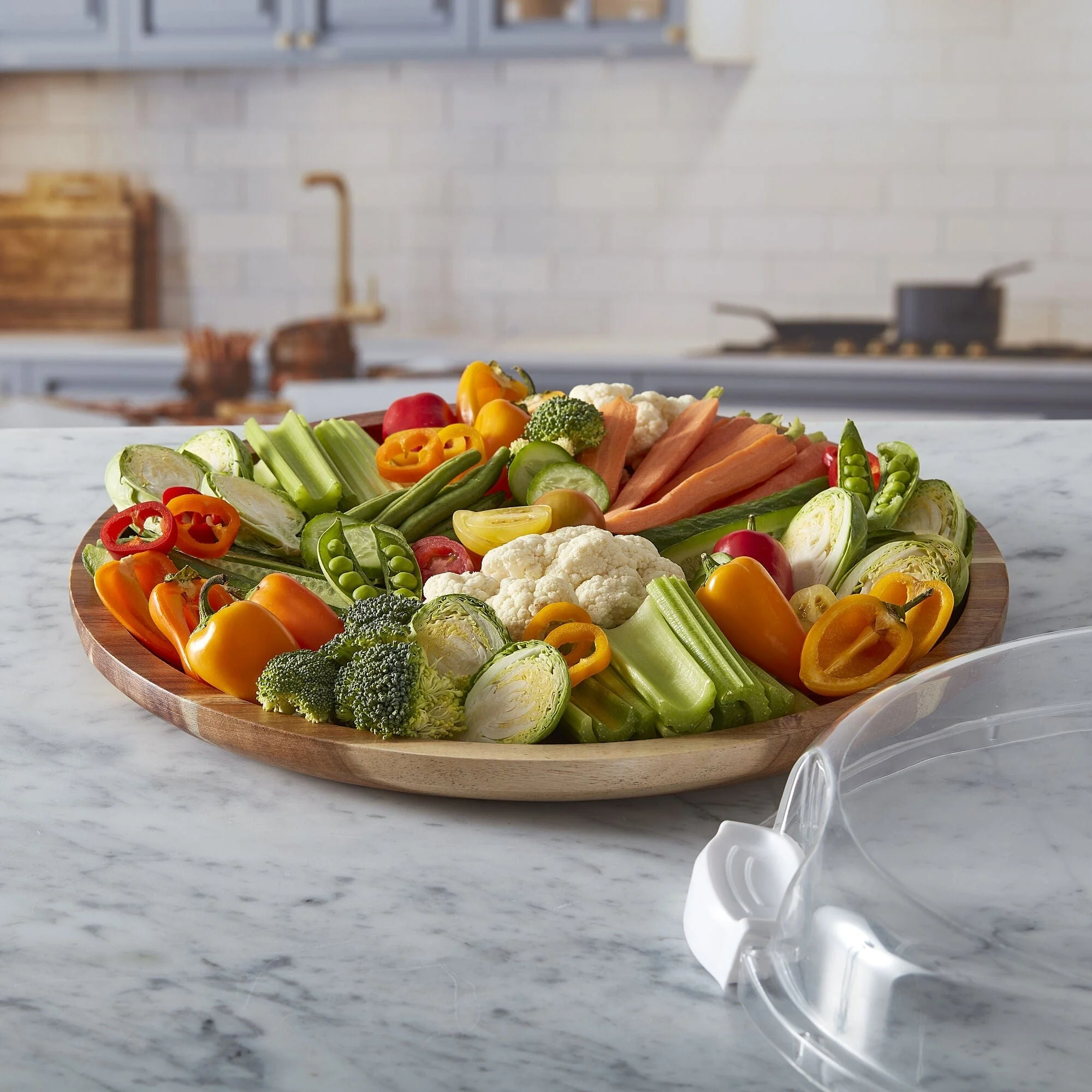 Farberware Build-A-Board ™ Cutting Board with Clear Locking Lid, 14 IN Round