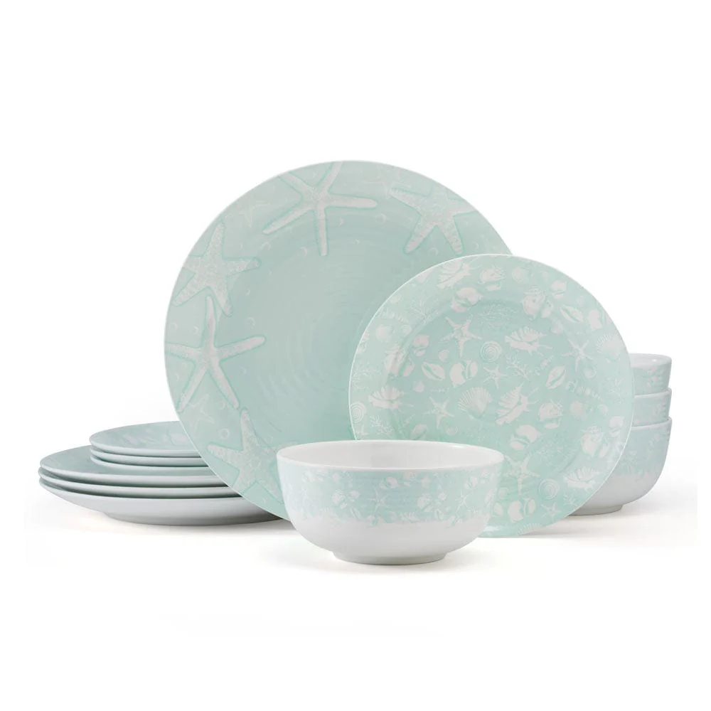 Venice 12 Piece Outdoor Melamine Dinnerware Set, Service for 4
