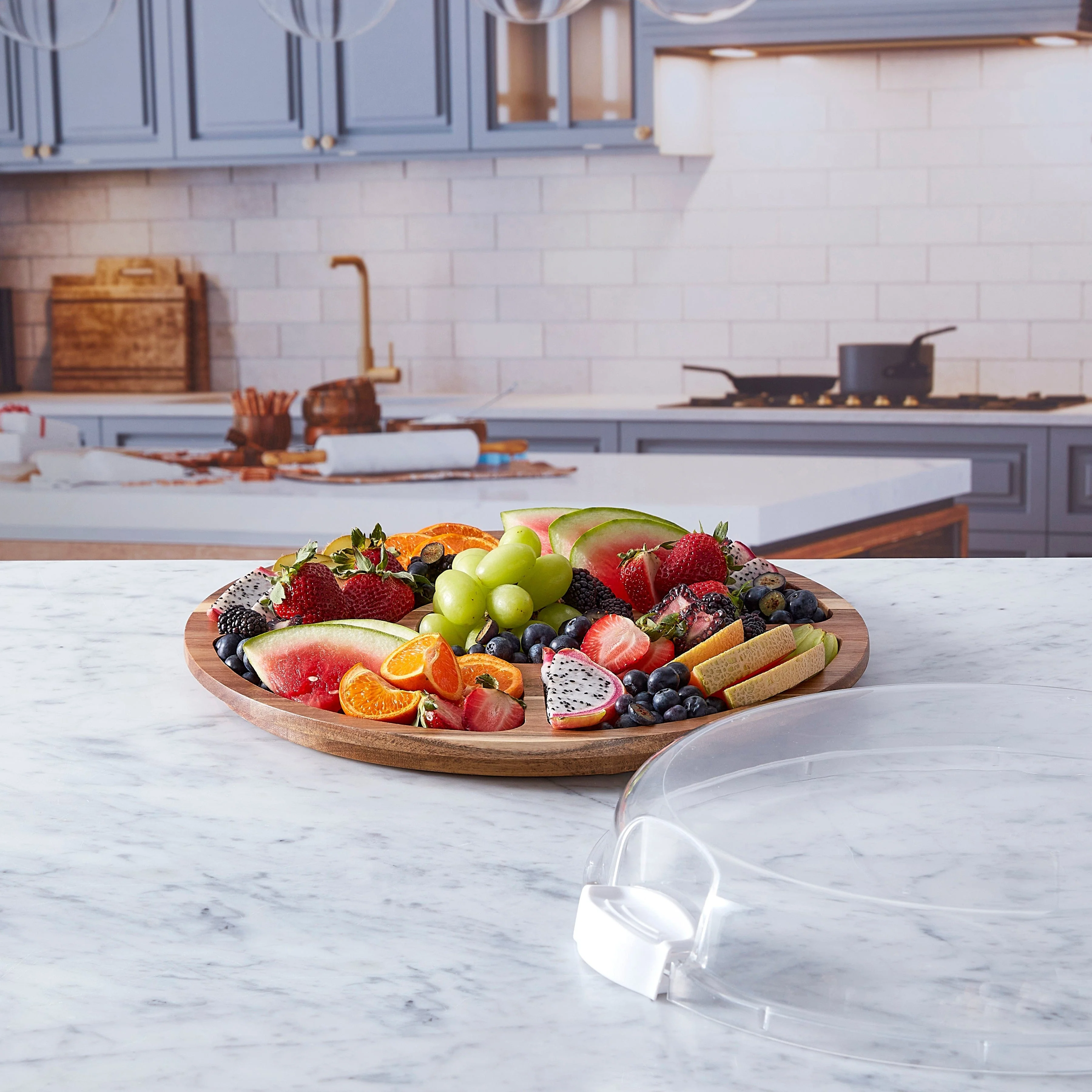 Farberware Build-A-Board ™ Cutting Board with Clear Locking Lid, 14 IN Round