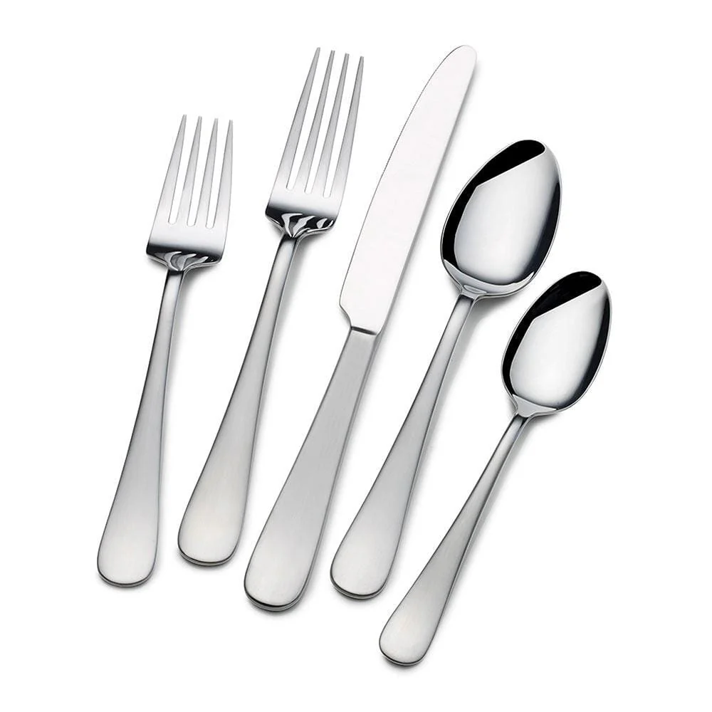 Satin Symmetry 45 Piece Flatware Set, Service for 8