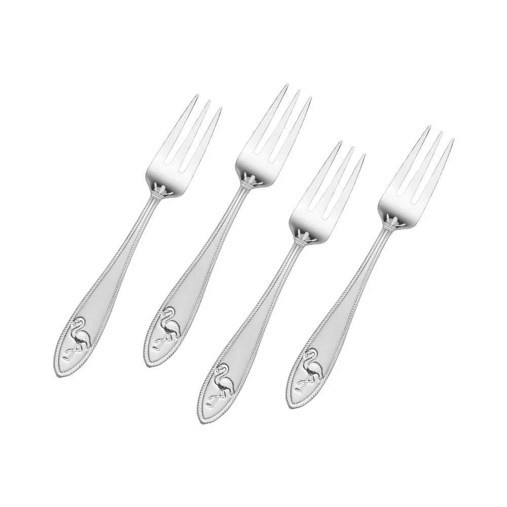 Flamingo Set of 4 Appetizer Forks