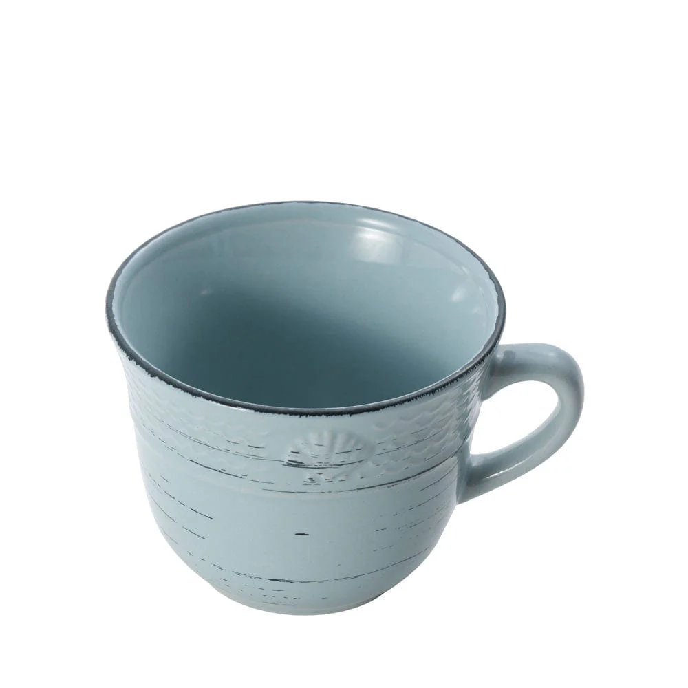 Trellis Coastal Teal Set of 4 Mugs