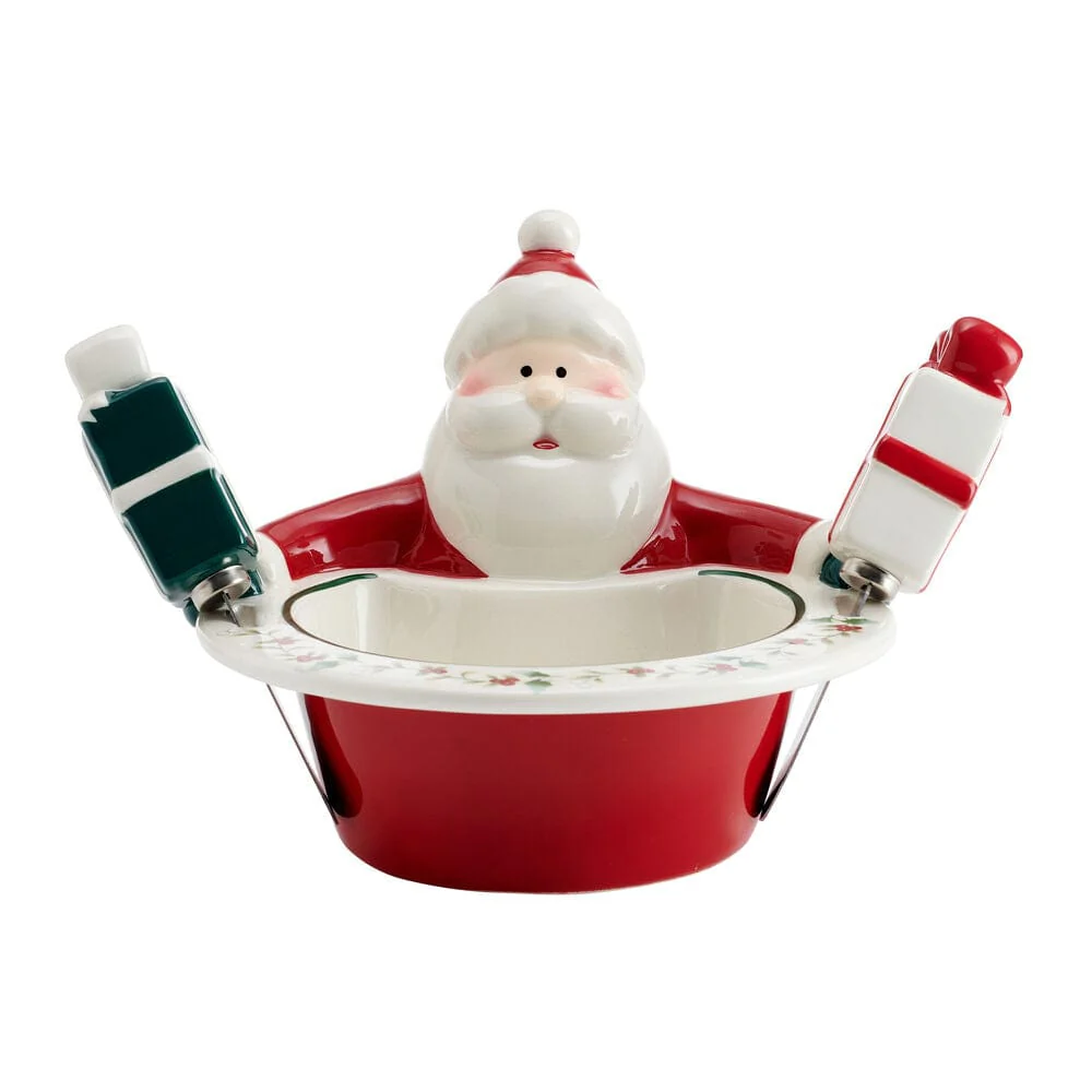 Winterberry® Santa Dip Bowl with Gift Spreaders