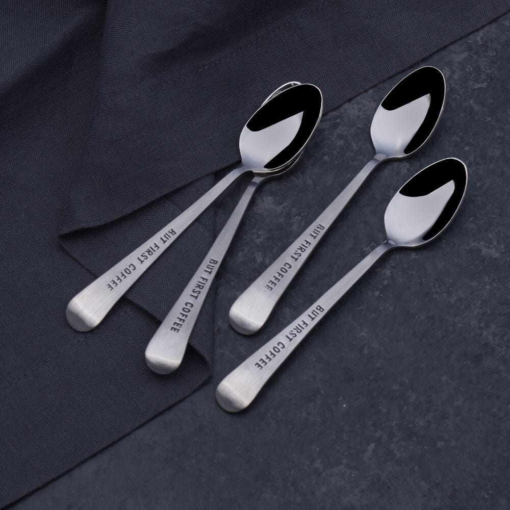 But First Coffee Set of 4 Mini Coffee Spoons