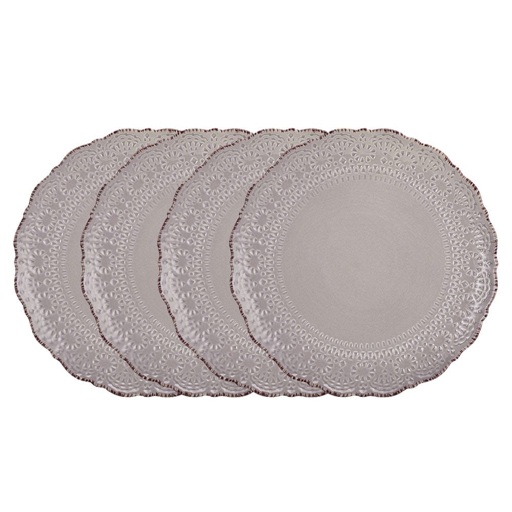 Chateau Smoke Set of 4 Dinner Plates