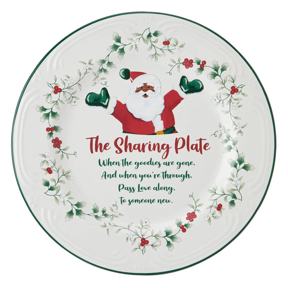 Winterberry® African American Santa Sharing Plate