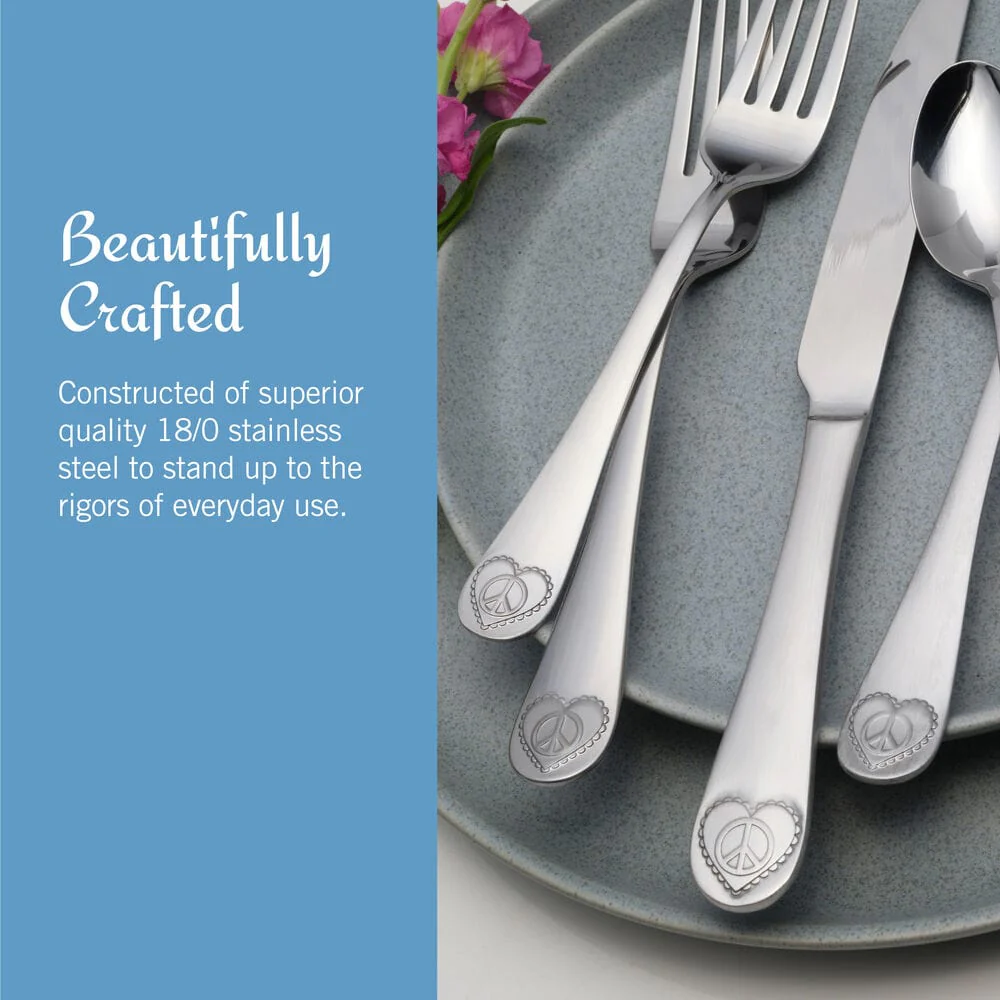 Peace 20 Piece Flatware Set, Service for 4