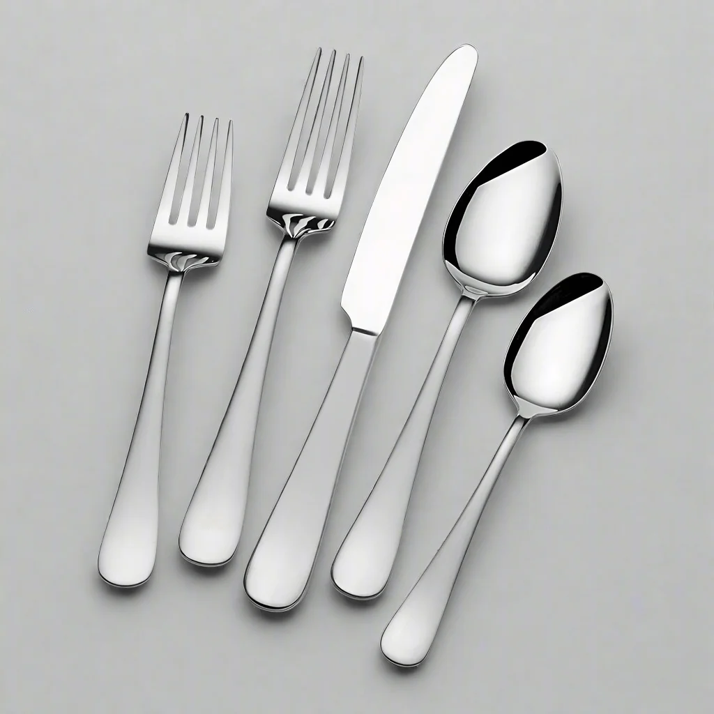 Satin Symmetry 45 Piece Flatware Set, Service for 8