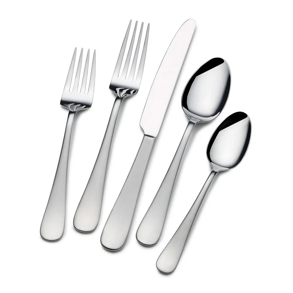 Satin Symmetry 20 Piece Flatware Set, Service for 4