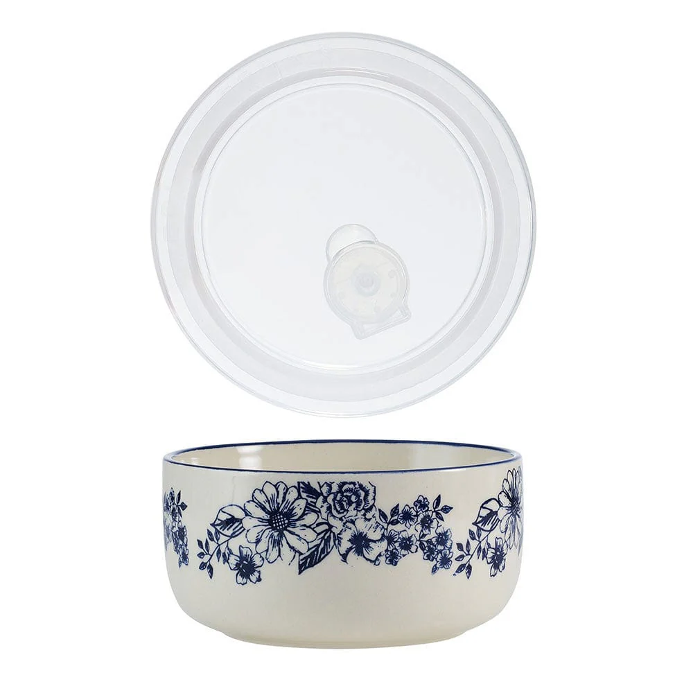 Gabriela Blue Set of 2 Storage Bowls with Lids