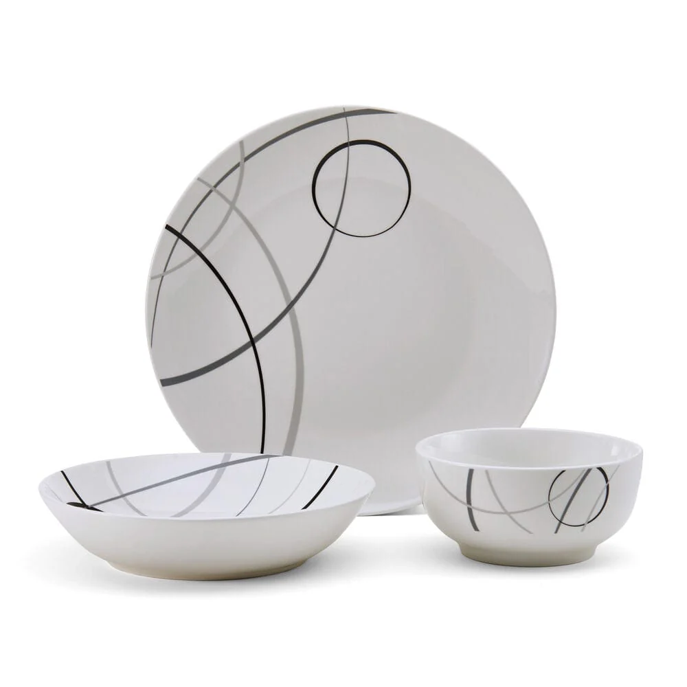 Circles 18 Piece Dinnerware Set, Service for 6