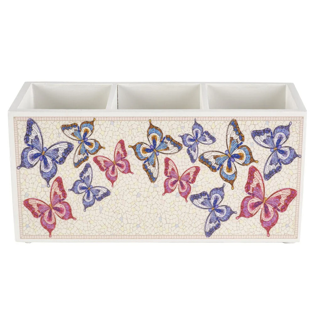 Dolly Parton Mosaic Butterfly Utensil Flatware Caddy