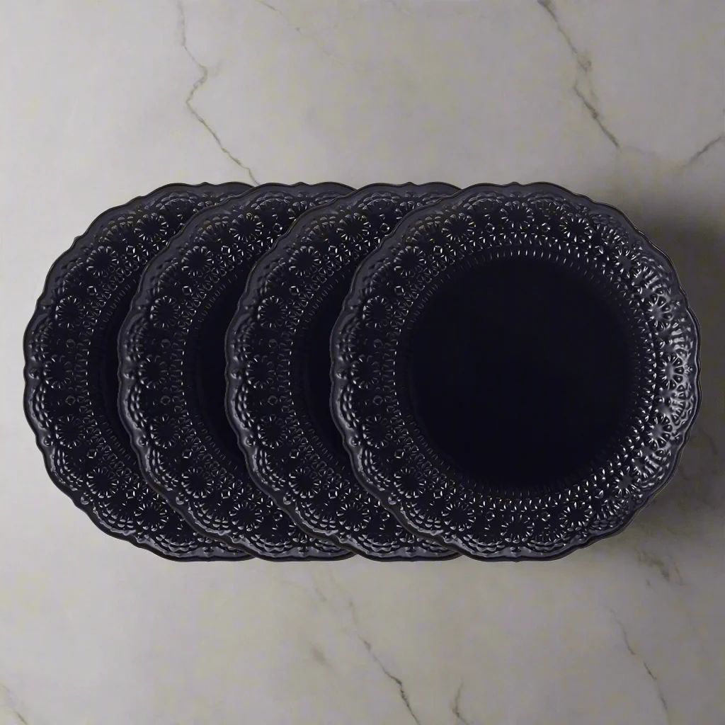 Chateau Midnight Set of 4 Dinner Plates